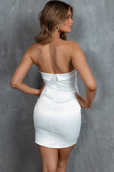 Atlanta Strapless Mini Dress White